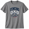 Fencing Dad t-shirt, heather grey, Palm Beach Fencing Club