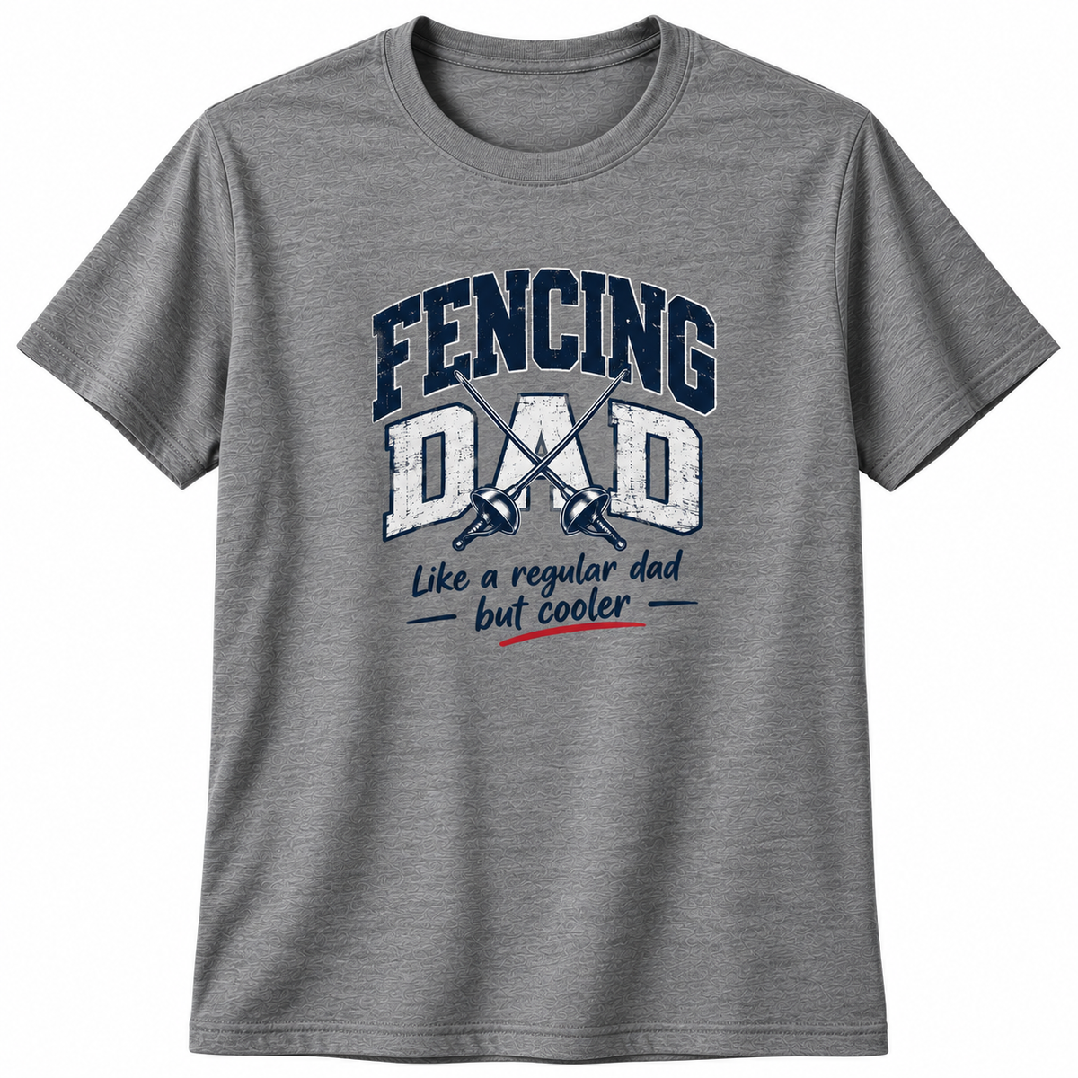 Fencing Dad t-shirt, heather grey, Palm Beach Fencing Club