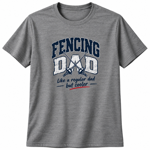Fencing Dad t-shirt, heather grey, Palm Beach Fencing Club